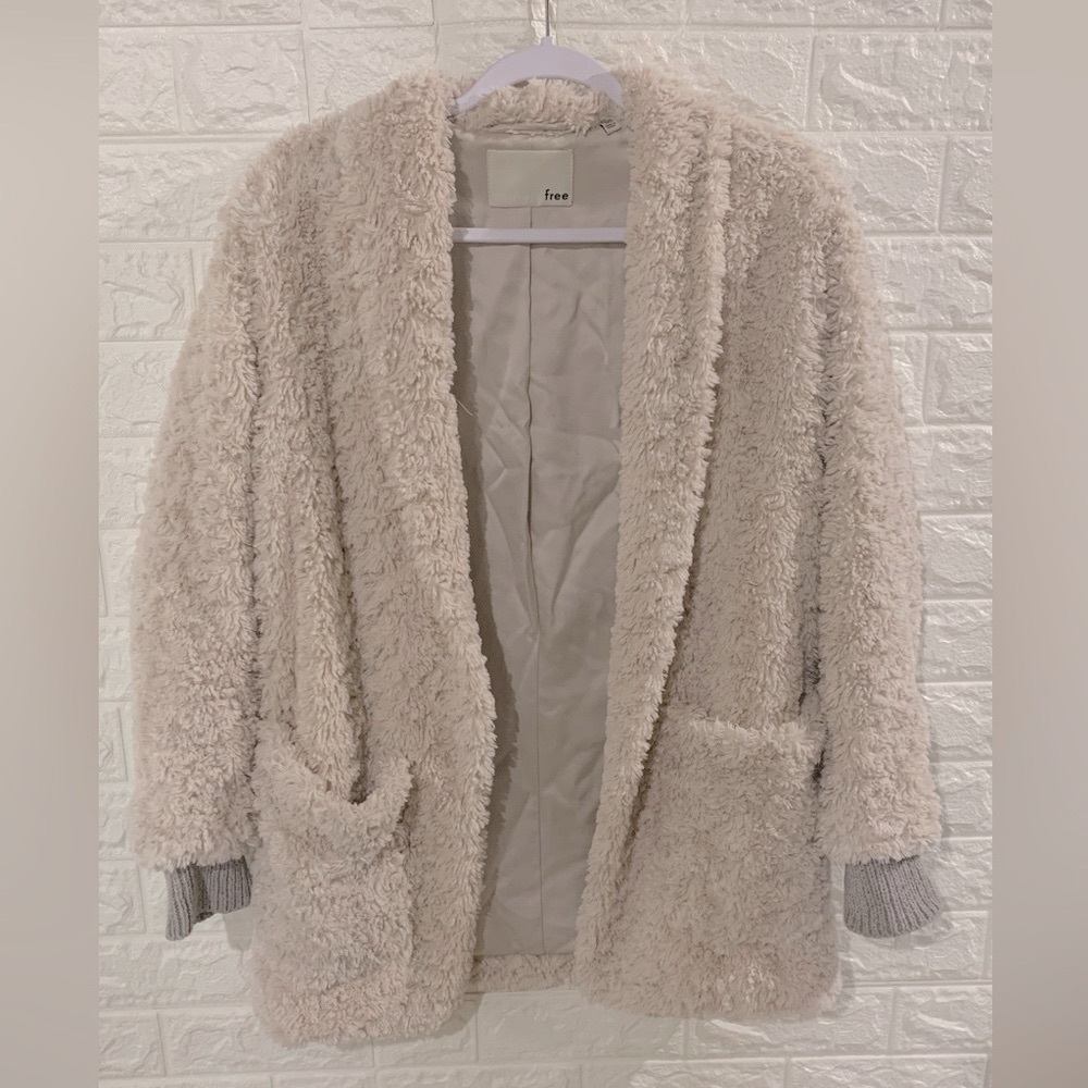 WILFRED FREE ARITZIA GORGEOUS FUZZY JACKET | LINED BLAZER | SUPER SOFT SHERPA CO